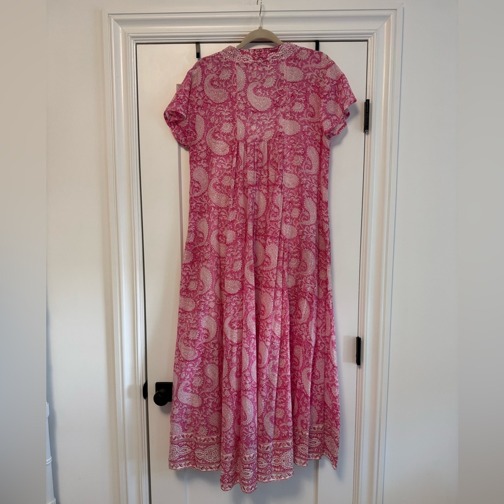 Dolma Pink Paisley Short-Sleeve Maxi Dress - Picture 3 of 3